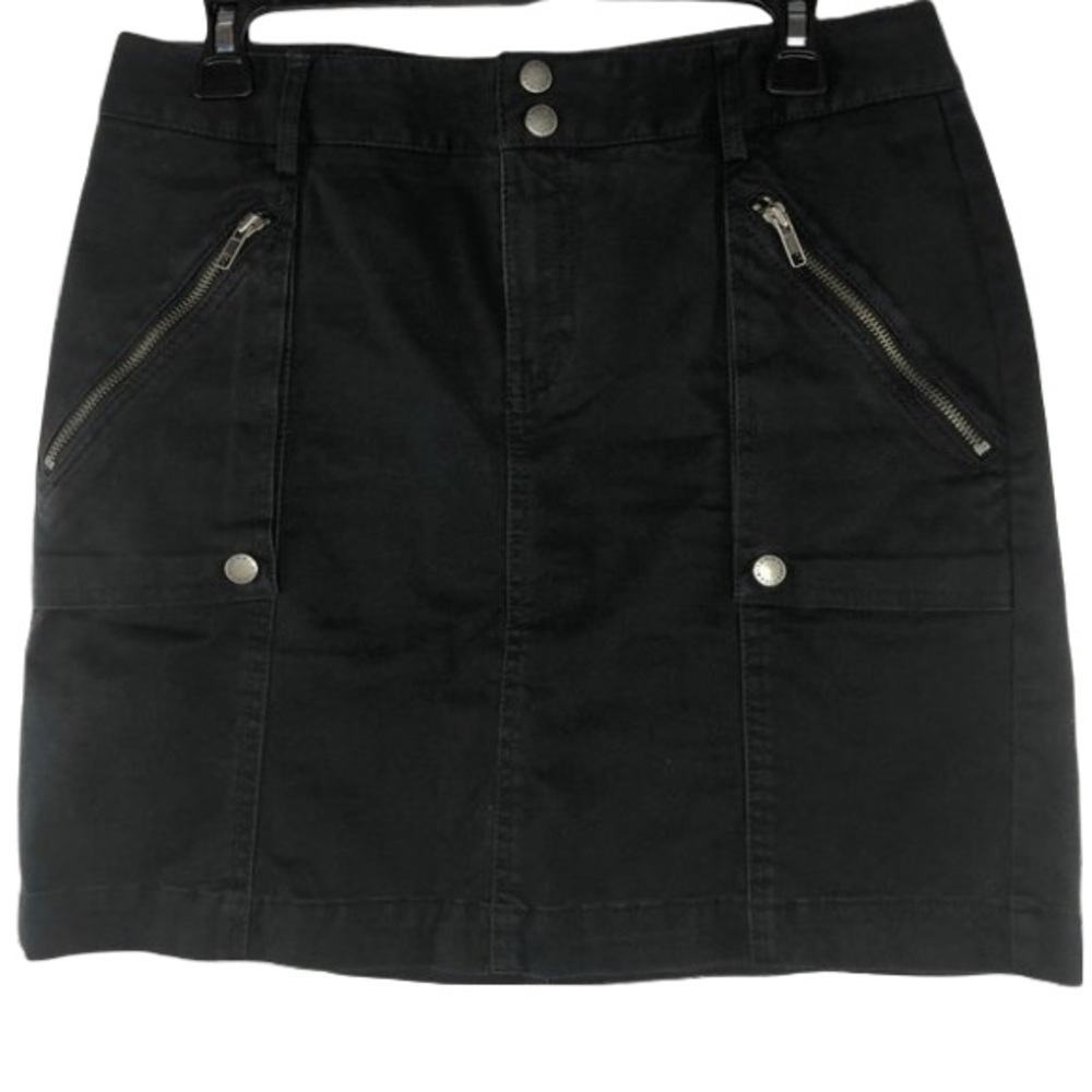 Tommy Hilfiger black stretch mini skirt, 6P